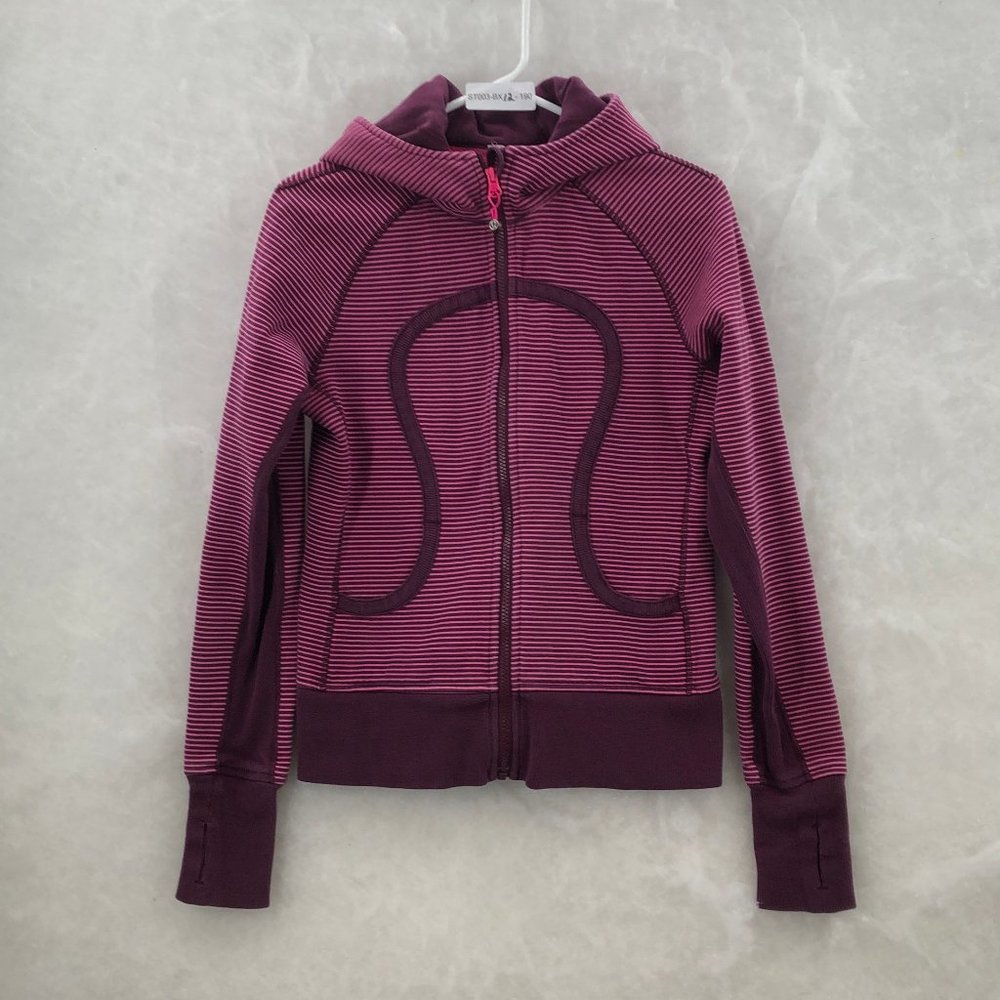 lululemon athletica Purple Striped Hooded Jacket
